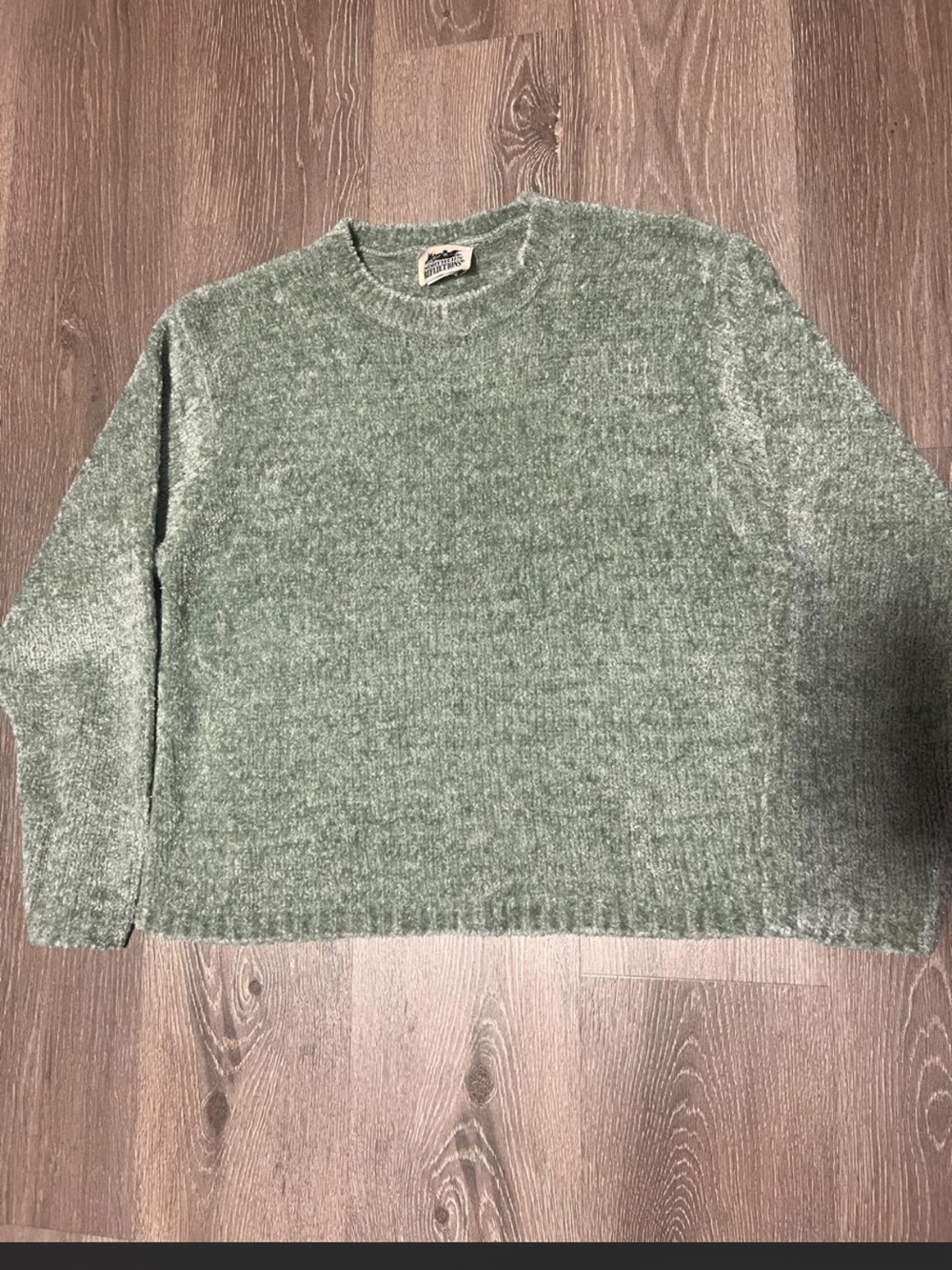 Vintage 90s Northern Reflections Sage Green Textured Knit Sweater - Size L